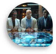 Business Man working on a laptop computer