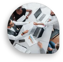 Business Man working on a laptop computer