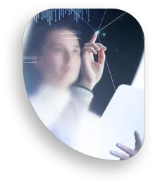 Young Business man smiling working behind desk