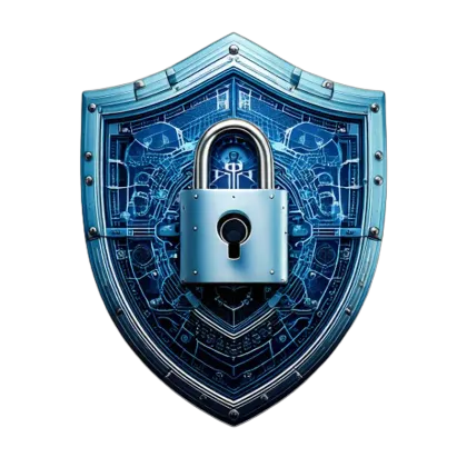 An illustration of a shield with a lock.